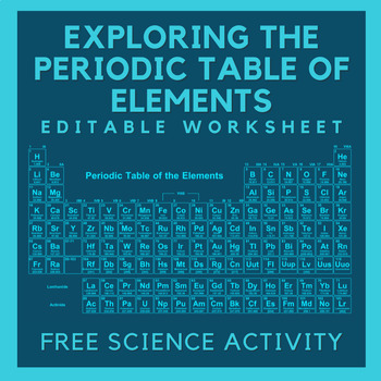 Preview of Exploring Atoms on the Periodic Table of Elements Worksheet