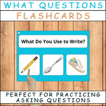 Preview of Exploring 'What' Questions with Visual Choices Flashcards