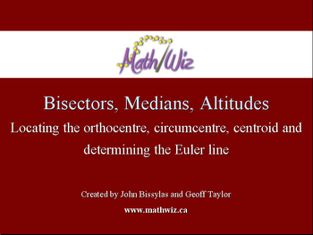 Preview of Exploring Bisectors - Medians - Altitudes
