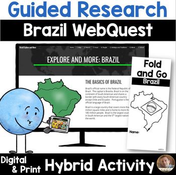 Preview of Exploring Brazil WebQuest- Cultural Exploration for Google Classroom