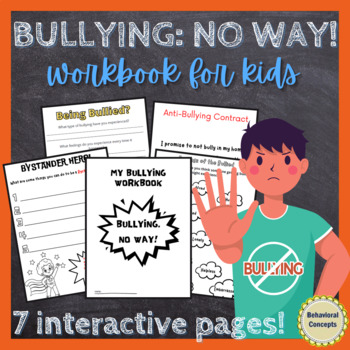 Preview of Exploring Bullying: Workbook for Kids - Bullying, NO WAY!