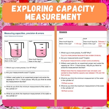Preview of Exploring Capacity Measurement: Grade 5 Worksheets