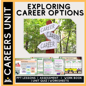 Preview of Exploring Career Options  - Middle School Careers Unit