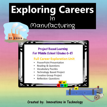 Preview of Exploring Careers:  Manufacturing | Distance Learning