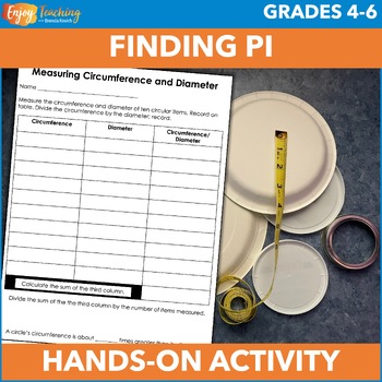 Preview of Finding ∏ - Pi Day Measurement Activity - Fourth, Fifth, or Sixth Grade