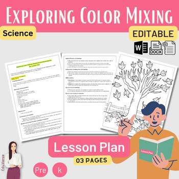 Preview of Exploring Color Mixing: Preschool and Kindergarten Art Lesson Plan