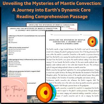 Preview of Exploring Convection in the Mantle Reading Comprehension Passage