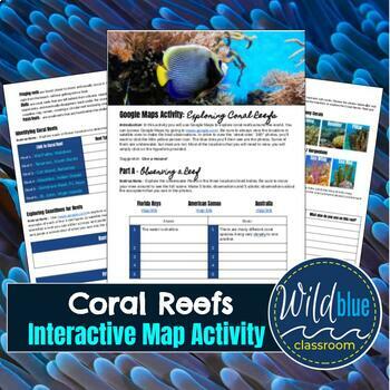 Preview of Exploring Coral Reefs - Interactive Google Map Virtual Activity