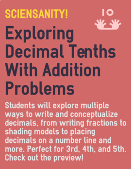 Preview of Exploring Decimals: Adding Tenths - students see decimals in multiple ways