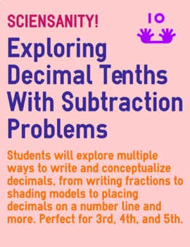 Preview of Exploring Decimals: Subtracting Tenths - students see decimals in multiple ways
