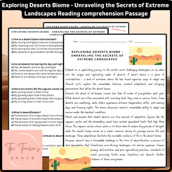 Preview of Exploring Deserts Biome - Unraveling the Secrets of Extreme Landscapes Reading..