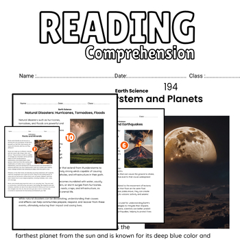 Preview of Exploring Earth Science Grade 4 Reading Comprehension Passages, Multi-choice