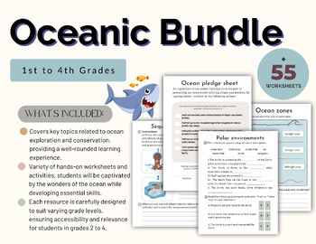 Preview of Exploring Earth's Wonders: Oceanic Discovery Bundle for 2nd to 4th Grades