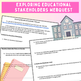 Exploring Educational Stakeholders Webquest - Education an
