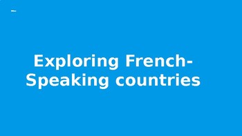Preview of Exploring Francophone Countries