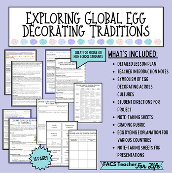 Preview of Exploring Global Egg Decorating Traditions: Easter, FACS, Middle or High School
