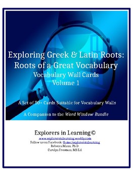Preview of Exploring Greek & Latin Roots: Roots of a Great Vocabulary Wall Cards Volume I