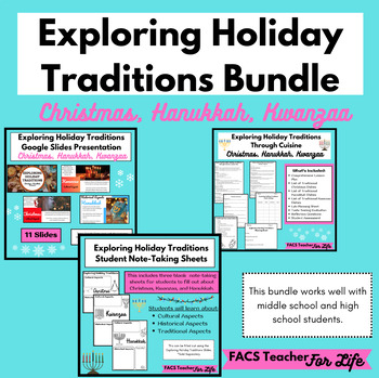 Preview of Exploring Holiday Traditions Bundle-Christmas, Hanukkah, Kwanzaa, FACS, FCS