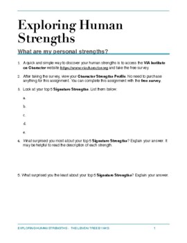 Preview of Exploring Human Strengths