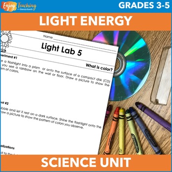 Preview of Light Energy Unit: Science Stations/Centers or Labs, Activities & Experiments