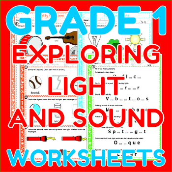 Preview of Exploring Light and Sound - Grade 1 Science Worksheets | CKSci | NGSS