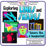 Art Lesson Bundle Kindergarten Activities Lines and Shapes