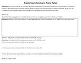 Exploring Literature: Introduction to Fairy Tales (Notesheet)