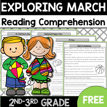 Preview of Exploring March Reading Comprehension Passages 2nd-3rd Grade - FREEBIE-