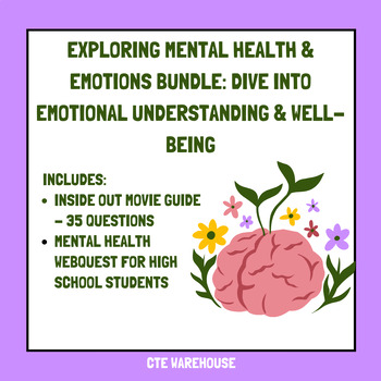 Preview of Exploring Mental Health & Emotions Bundle:Emotional Understanding & Well Being
