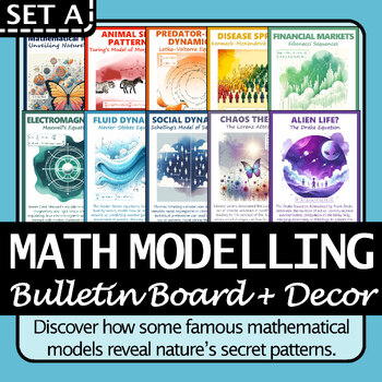 Preview of Math Modelling in Nature: 10 Posters (Set A) | STEM Decor Bulletin Board Idea!