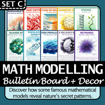 Preview of Math Modelling in Nature: 10 Posters (Set C) | STEM Decor Bulletin Board Idea!