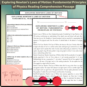 Preview of Exploring Newton's Laws of Motion: Fundamental Principles of Physics Reading C..
