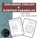 Exploring Non-Functions Worksheet: Circles & Sleeping Parabolas