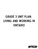 Exploring Ontario's Land Use: Grade 3 Unit on Living and W