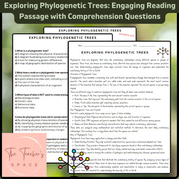Preview of Exploring Phylogenetic Trees: Engaging Reading Passage with Comprehension Ques..