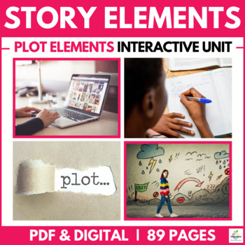 Preview of Plot Elements Unit | Story Elements | Narrative Writing Skills and Activities