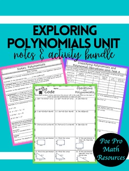 Preview of Exploring Polynomials through a Geometric Context Activity & Assessment Bundle