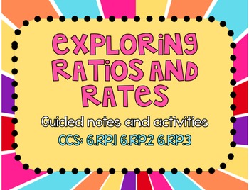 Preview of Exploring Ratios and Rates Notes and Activities