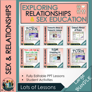 Preview of Relationship & Sex Education - High School Bundle of Lessons & Activities