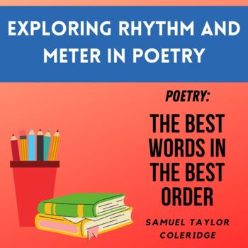 Preview of Exploring Rhythm and Meter in Poetry, No Prep Lesson, Editable