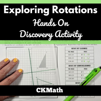 Preview of Exploring Rotations on the Coordinate Plane - Hands On Discovery Activity