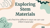 Exploring STEM Materials
