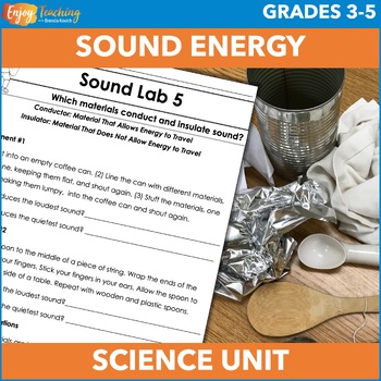 Preview of Sound Energy Unit - Hands-on Science Activities - Stations/Centers/Labs & STEM