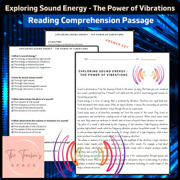 Preview of Exploring Sound Energy - The Power of Vibrations Reading Comprehension Passage