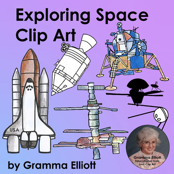 Exploring Space Clip Art US and Soviet Space program