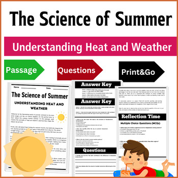 Preview of Exploring Summer Weather: Reading Passage for End-of-Year Activities