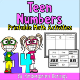 Teen Numbers Printable Math Activities for Kindergarten an