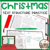 Christmas Text Structure Reading Passages with Graphic Organizers