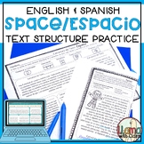 Space Text Structure Worksheets in English & Spanish - Bil