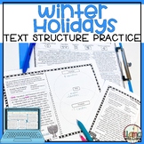 Winter Holidays Text Structure | Printable & Digital Versions